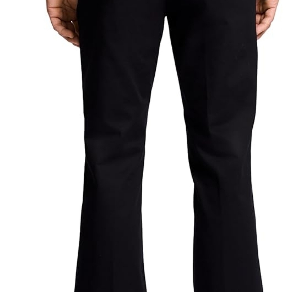 IZOD Men PANTS 40x32 BLACK AMERICAN CHINO STRAIGHT FIT FLAT FRONT 100% COTTON - Picture 5 of 7